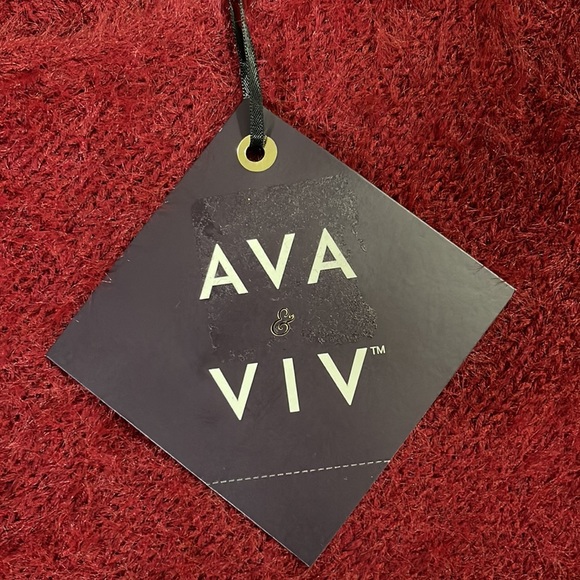 Ava & Viv women’s cranberry  colored sweater size 1XL furry and comfortable - Picture 2 of 8